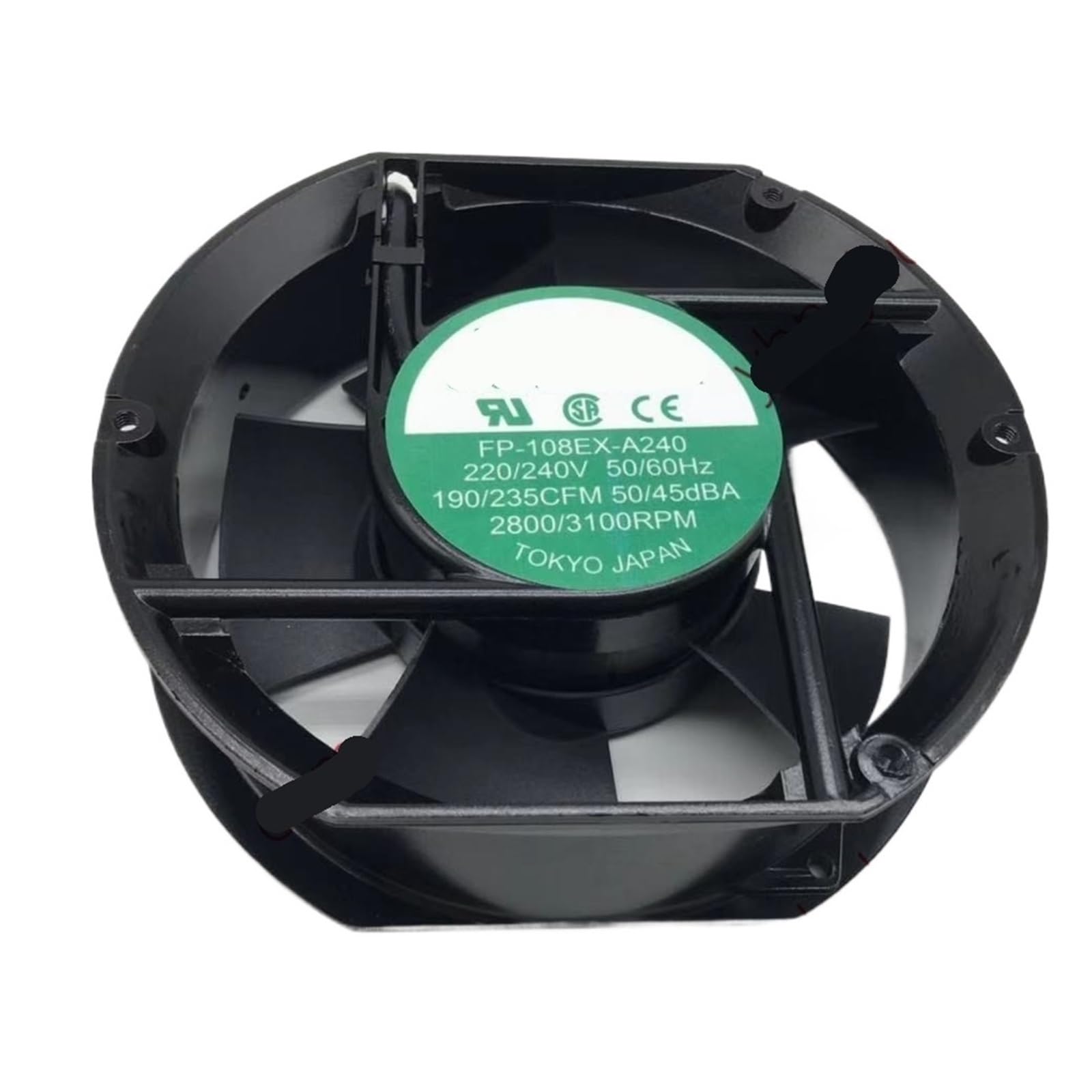 YMUGUEGH FP-108EX-A240 AC 240V 1.9A 172x150x51mm 2-Wire Server Cooling Fan