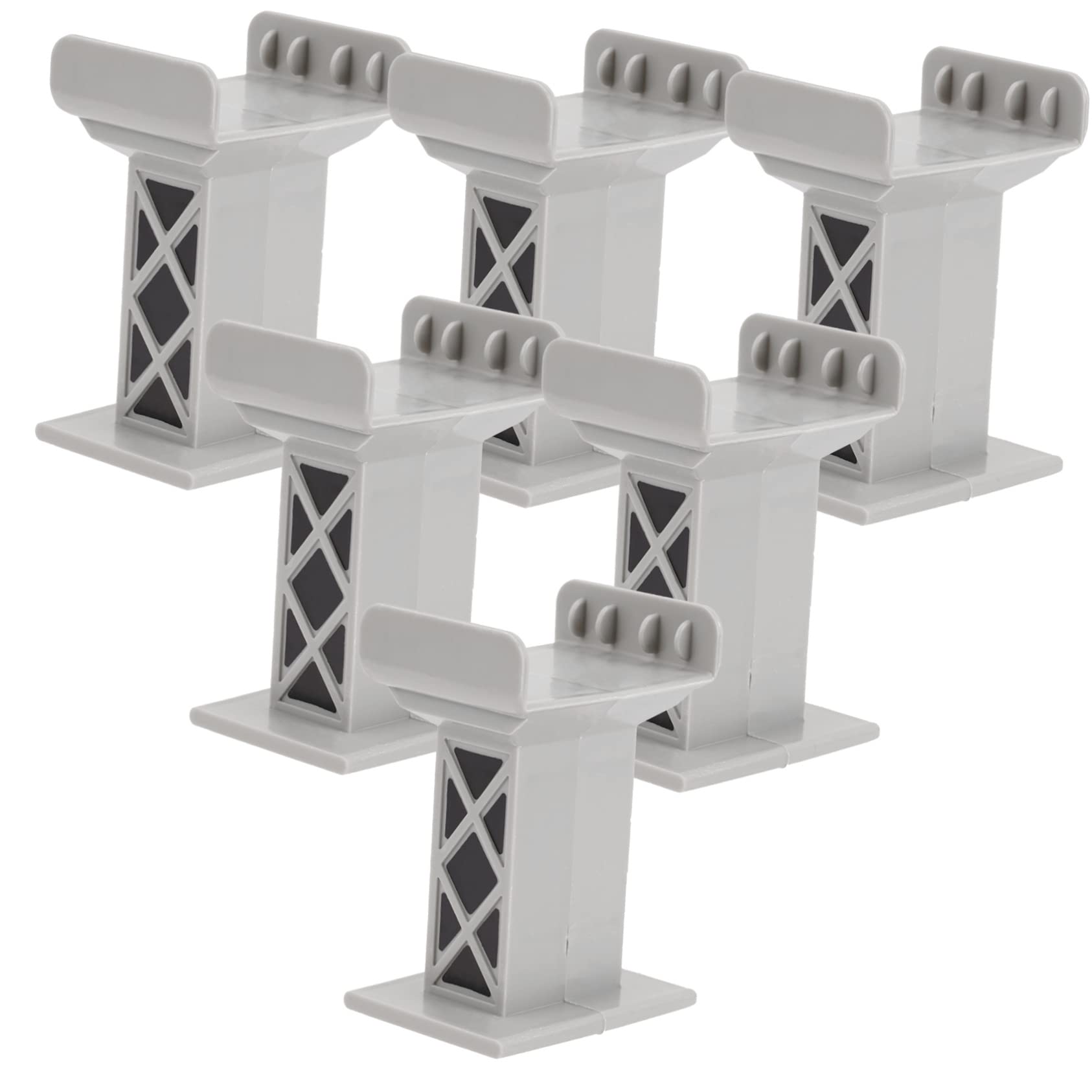 ORFOFE 3sets Train Bridge Pier Toys Kids Train Track Supports Wooden Track Accessories Set 6pcs*3