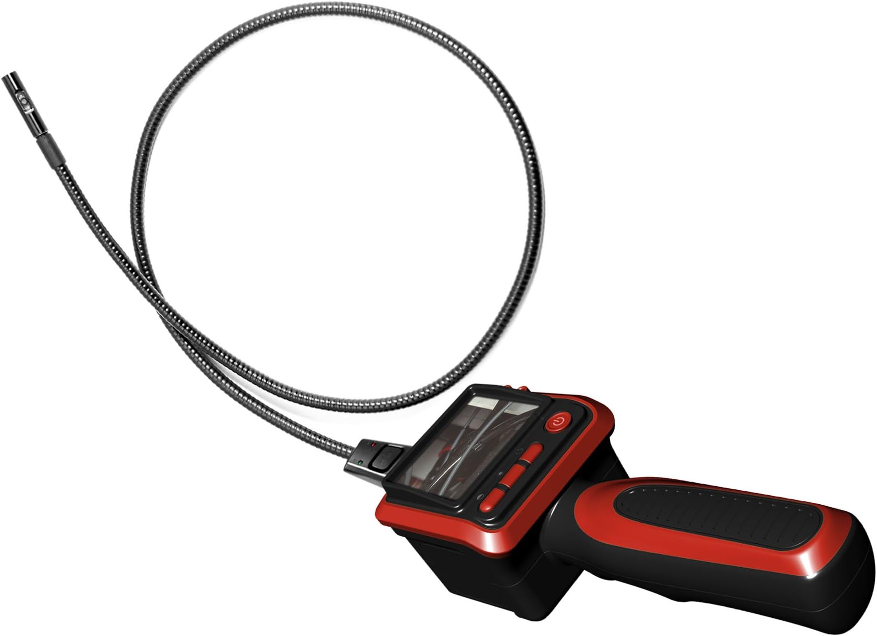 Vividia 9mm Portable Flexible Inspection Camera Borescope with Dual-Lens Camera Head and 2.4" LCD Monitor