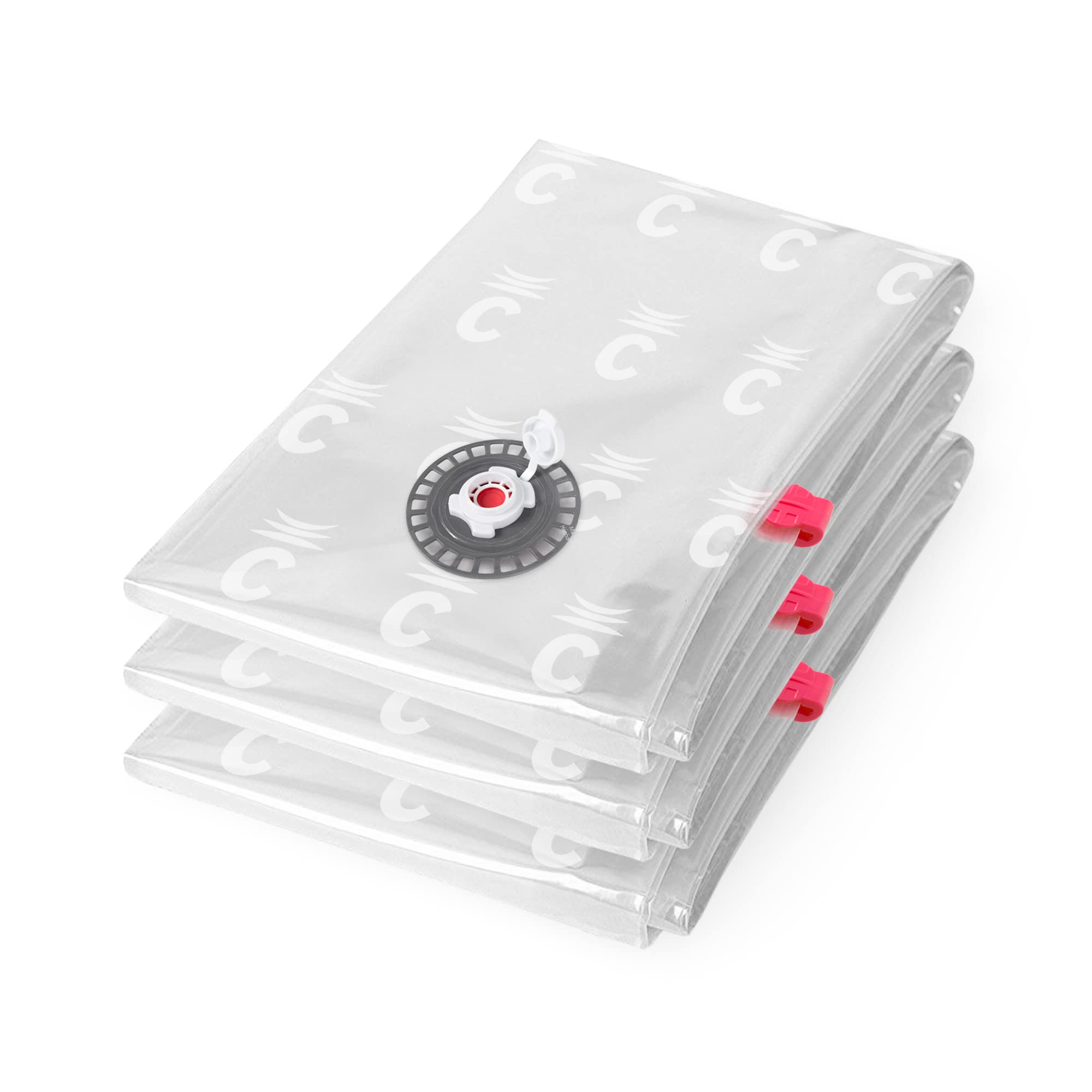 CompactorRAN7484 Space Saver Vacuum Storage Bags Set of 3 Medium Extra Flat Aspispace Series Clear 55x90cm