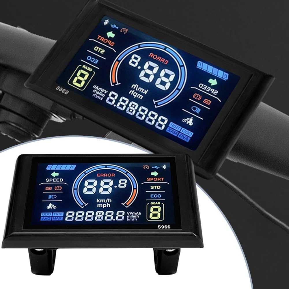 Display LCD per bici elettrica, strumento digitale a colori per bicicletta, 24-72 V 5 pin elettrico LCD-S966 Pannello di controllo accordo n. 2