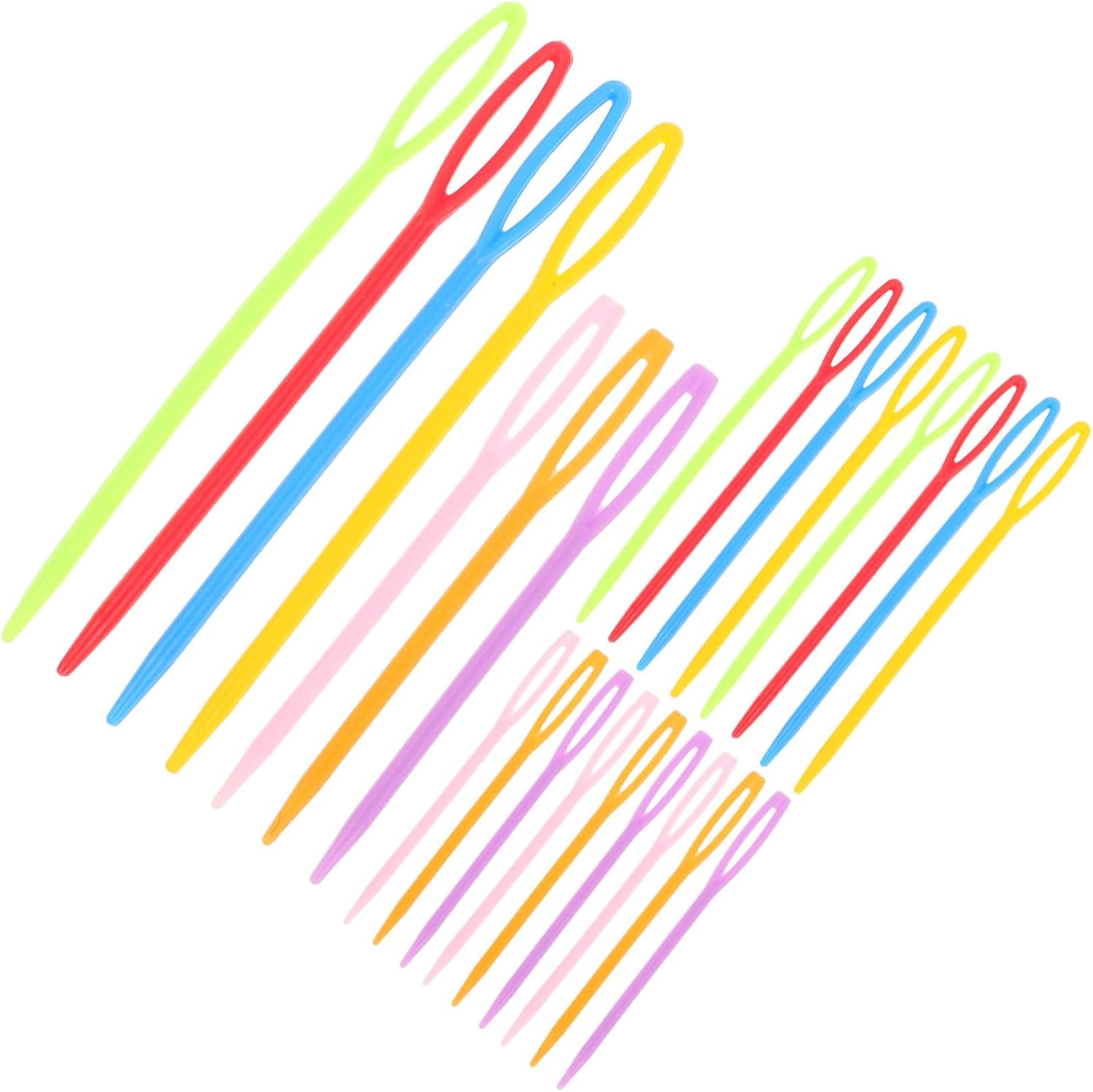 IWOWHERO 40pcs Large Eye Plastic Sewing Needles Tapestry Crochet Knitting Boys and Tools