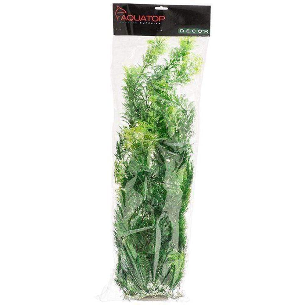 Aquatop PD-BH55 24 Inch Dark Green Bushy Aquarium Plant with Weighted Base