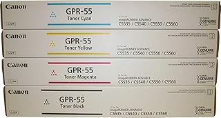 Genuine Canon GPR-55 Black Cyan Magenta Yellow Toner Set for use in The Canon imageRUNNER Advance C5535i / C5540i / C5550i and C5560i