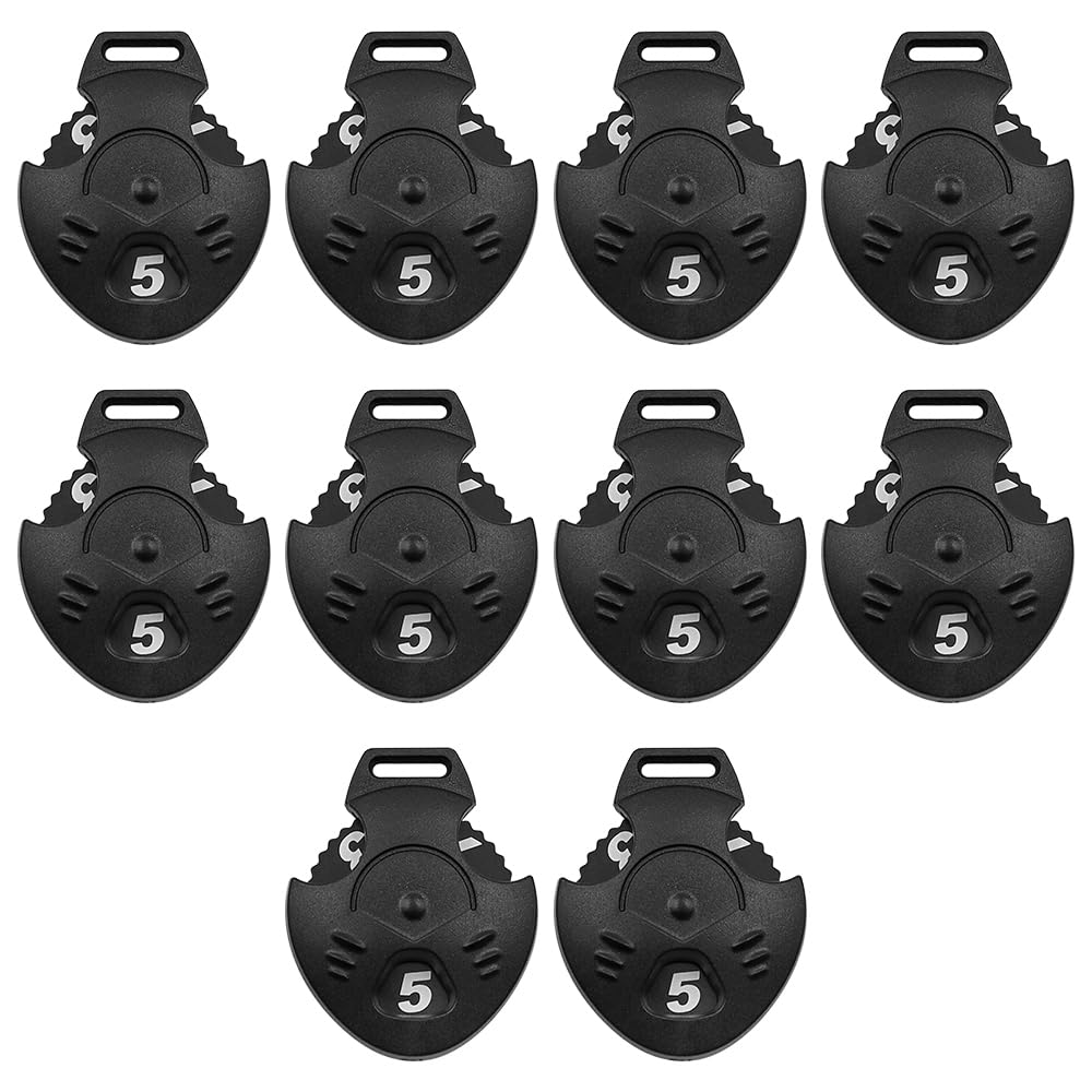 Ieron 10 pcs Golf Headcovers Number Tags, Rotating Number Label for Golf Bags, Golf Fairway Club Accessories (Black)