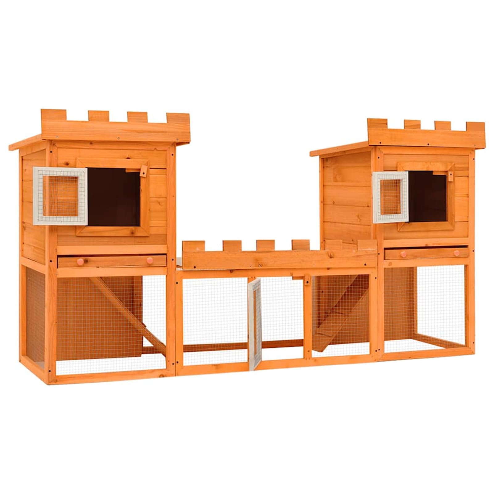 Großer Kaninchenstall Kleintierkäfig Doppelhaus 170174