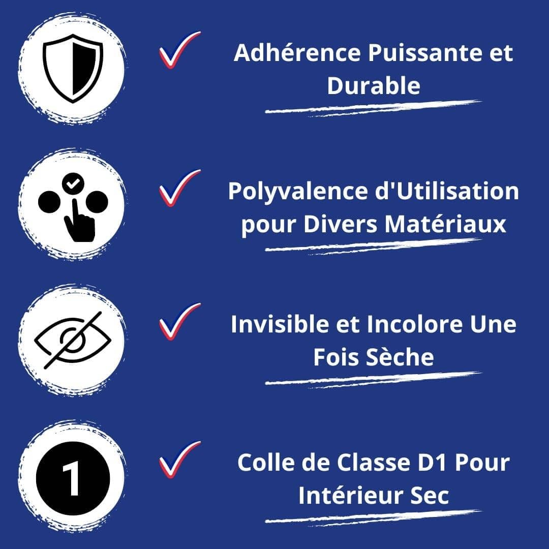 Colle Universelle - Codeve Bois - 1L - Intérieur - Pour L'assemblage Polyvalent D'un Cuir, Tissu, Bois, Liège, Mousse Ou Carton.