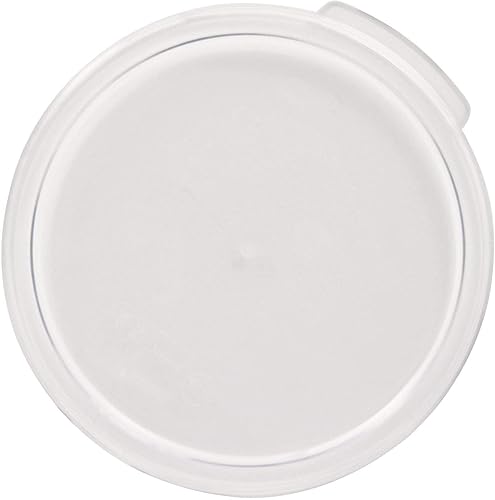 Miniatura 1 de Tiger Chef Contenedores redondos de policarbonato de 12 cuartos de galón de calidad comercial transparentes para almacenamiento de alimentos con