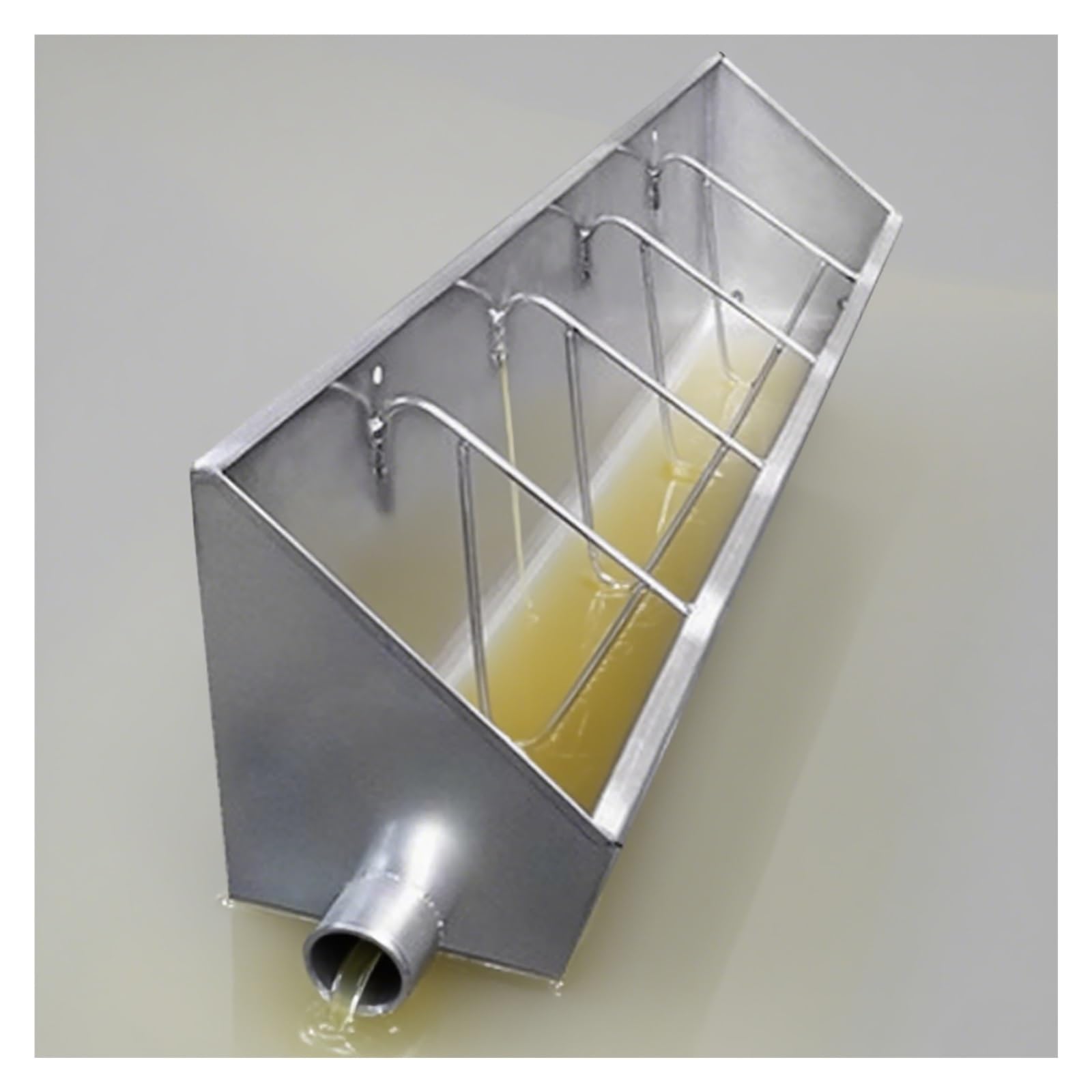 Comedero Grande de Metal para gachas con Drenaje, comedero Colgante para Ganado (Cerdos y Caballos), Longitud de 100-200 cm, Ideal para Granjas, establos y Corrales (Capacidad para 5 Cerdos