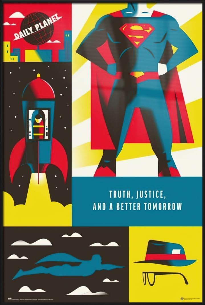 Superman Framed DC Comics Poster (Truth, Justice, And A