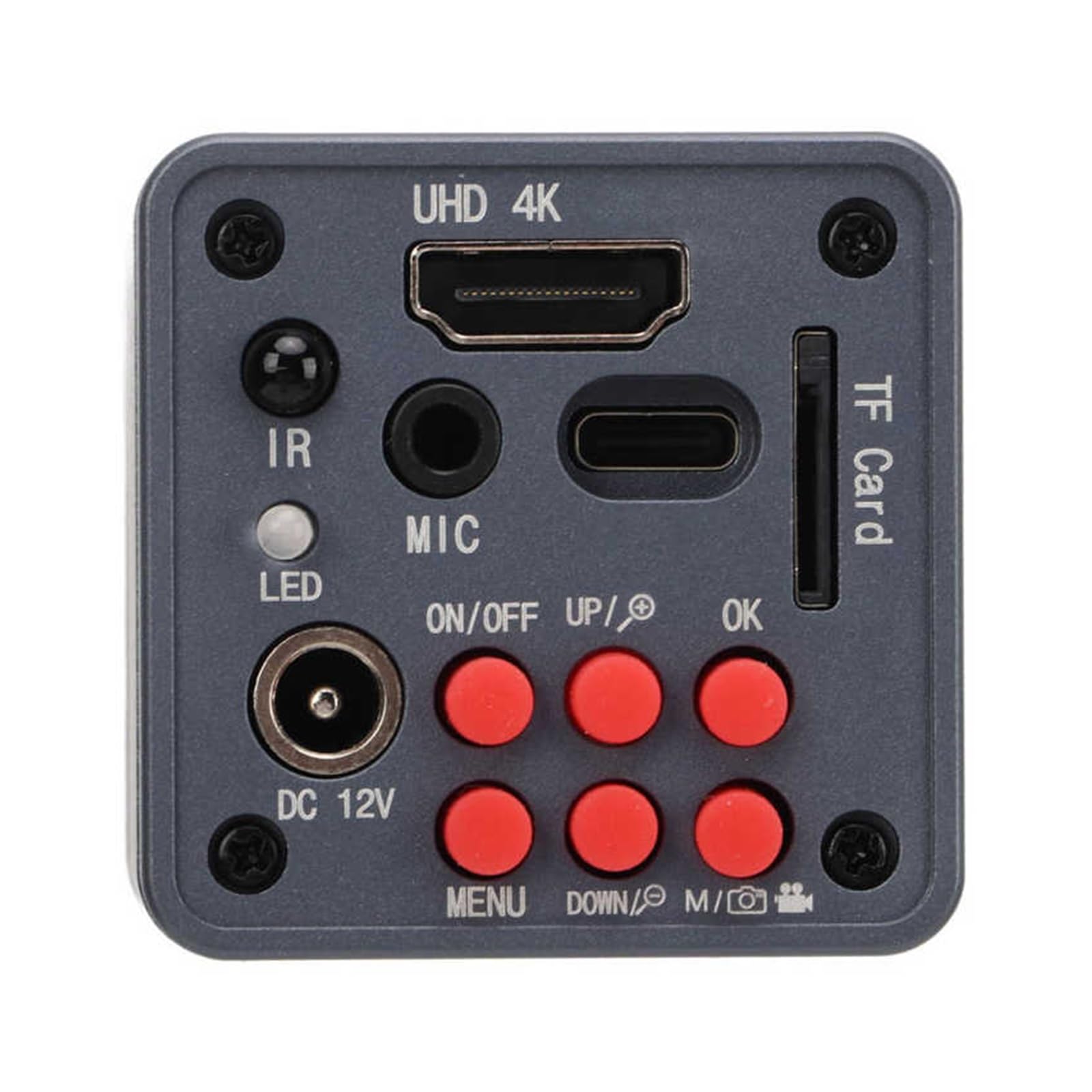 Lente de Microscopio, Cámara de microscopio vídeo Industrial 4K 2160P HD 41MP con Lente adaptadora Montura C Trinocular 0.5X for Laboratorio investigación educativa
