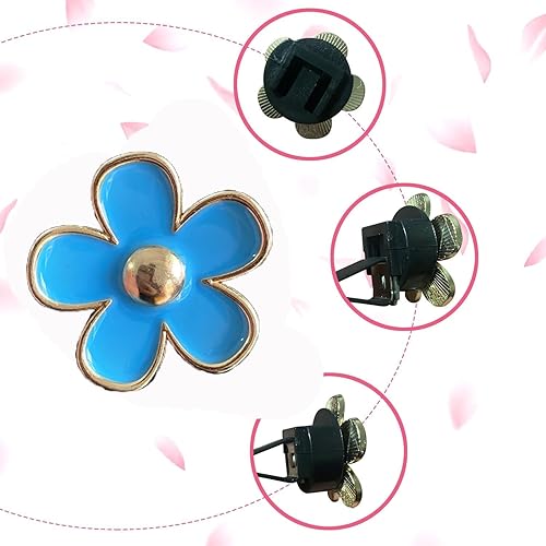 Miniatura 38 de Daisy Clips de ventilación de aire, 4 piezas de lindas flores clip de salida de aire acondicionado de automóvil, clip para ambientador de automóvil