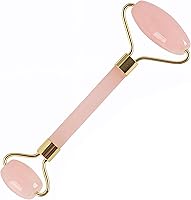 Vista 7 de LZLRUN Rodillo de jade de cuarzo rosa, tablero de jade real, masajeador de hongos, herramienta de masaje facial Guasha (forma de mariposa)