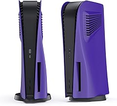 innoAura Plates for Disc Edition, Faceplates with Cooling Vents, Anti-scratch Dustproof Premium ABS Replacement Shell (Purple)