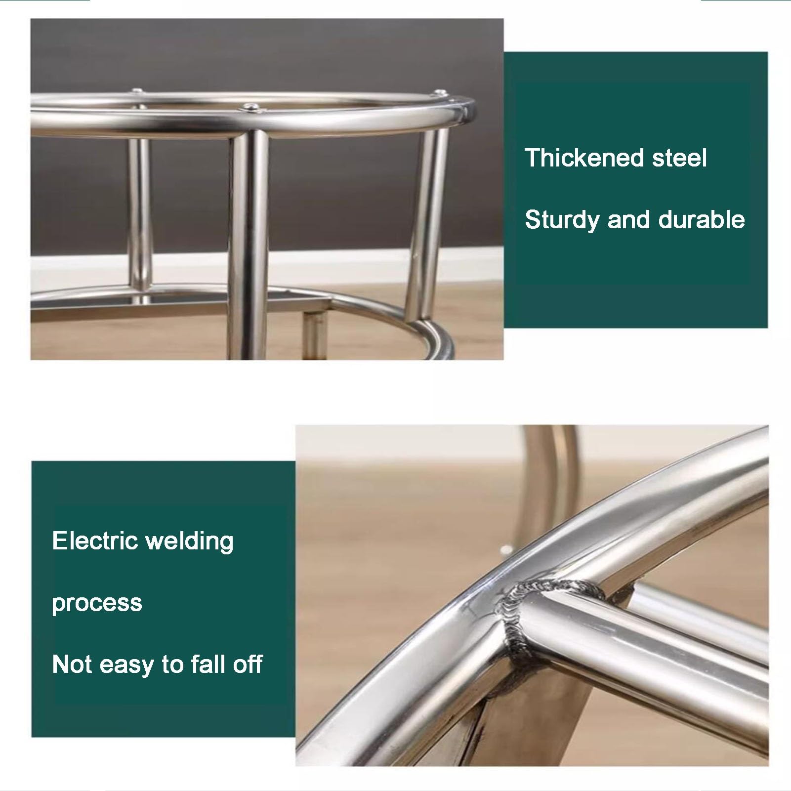 Carrello resistente in acciaio inox per cucina commerciale, perfetto per pentole e secchi isolanti