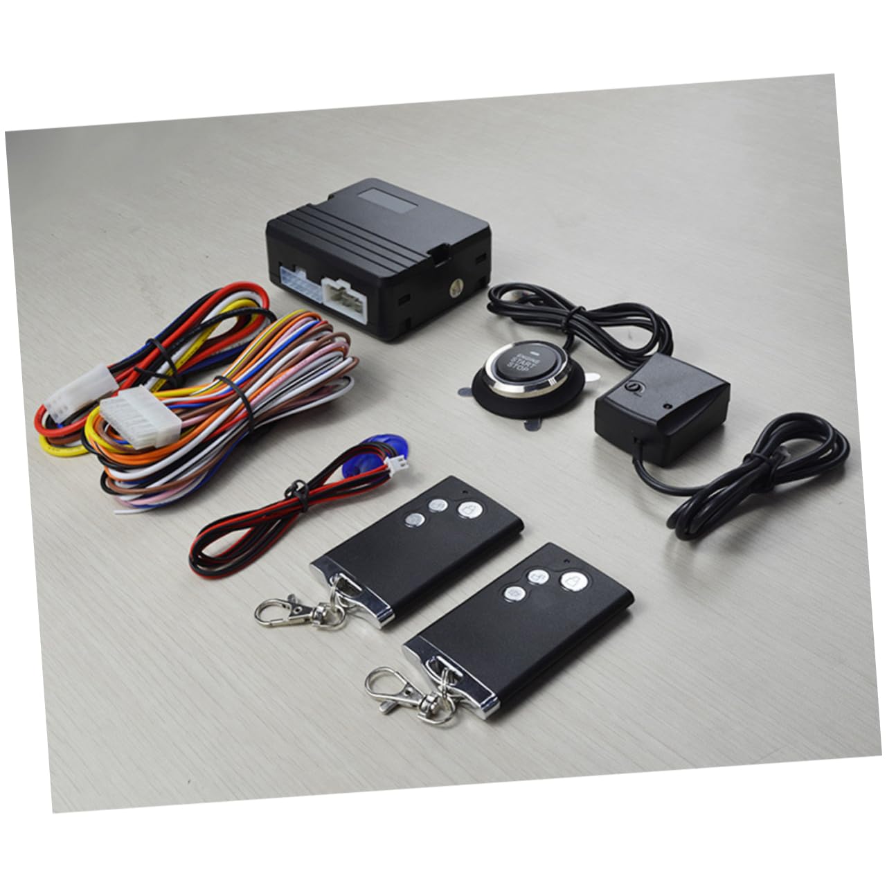 Ciieeo Alarme Antivol pour Voiture Système D'allumage Moteur 12v, Télécommande à Bouton-poussoir, Détection de Vibration et Verrouillage Automatique Abs pour Sécurité Automobile