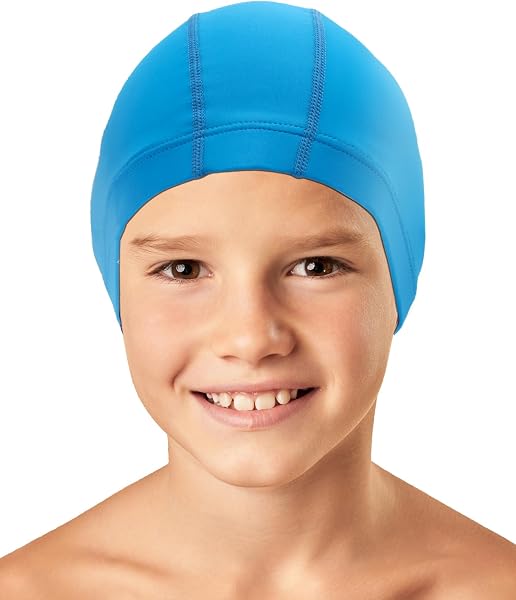 Bonnet de Bain Enfant Tissu (4-10 Ans) : Confortable, Élastique et Durable pour Les Jeunes Nageurs - 2