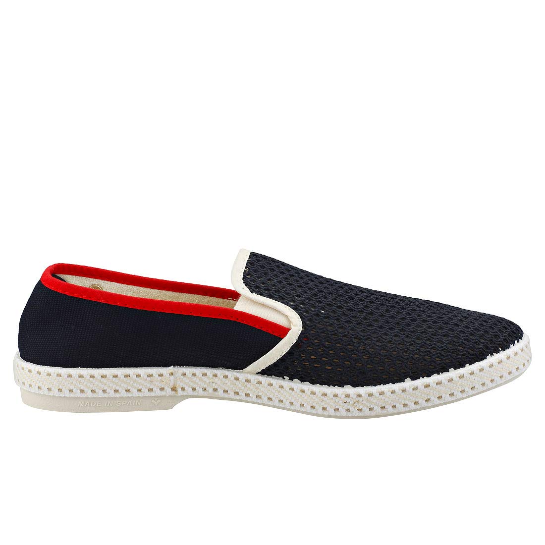 Rivieras Classic Match Mens Espadrillas Scarpe in Navy Rosso Bianco