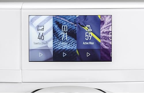 Miniatura 9 de Haier QFW150SSNWW Lavadora de carga frontal de 24 pulgadas con 2.4 pies cúbicos de capacidad 16 ciclos Controles electrónicos Conexión Wi-Fi