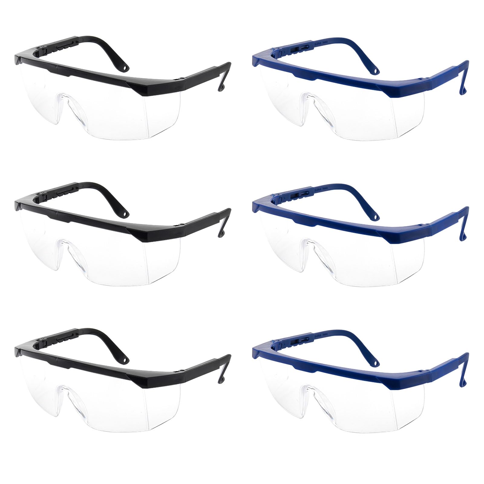 PIWOSGO 6 Piezas Gafas de Protección Trabajo, Gafas de Seguridad Antivaho, Gafas Proteccion Trabajo Polvo con Lente PC para Laboratorio Taller Jardín