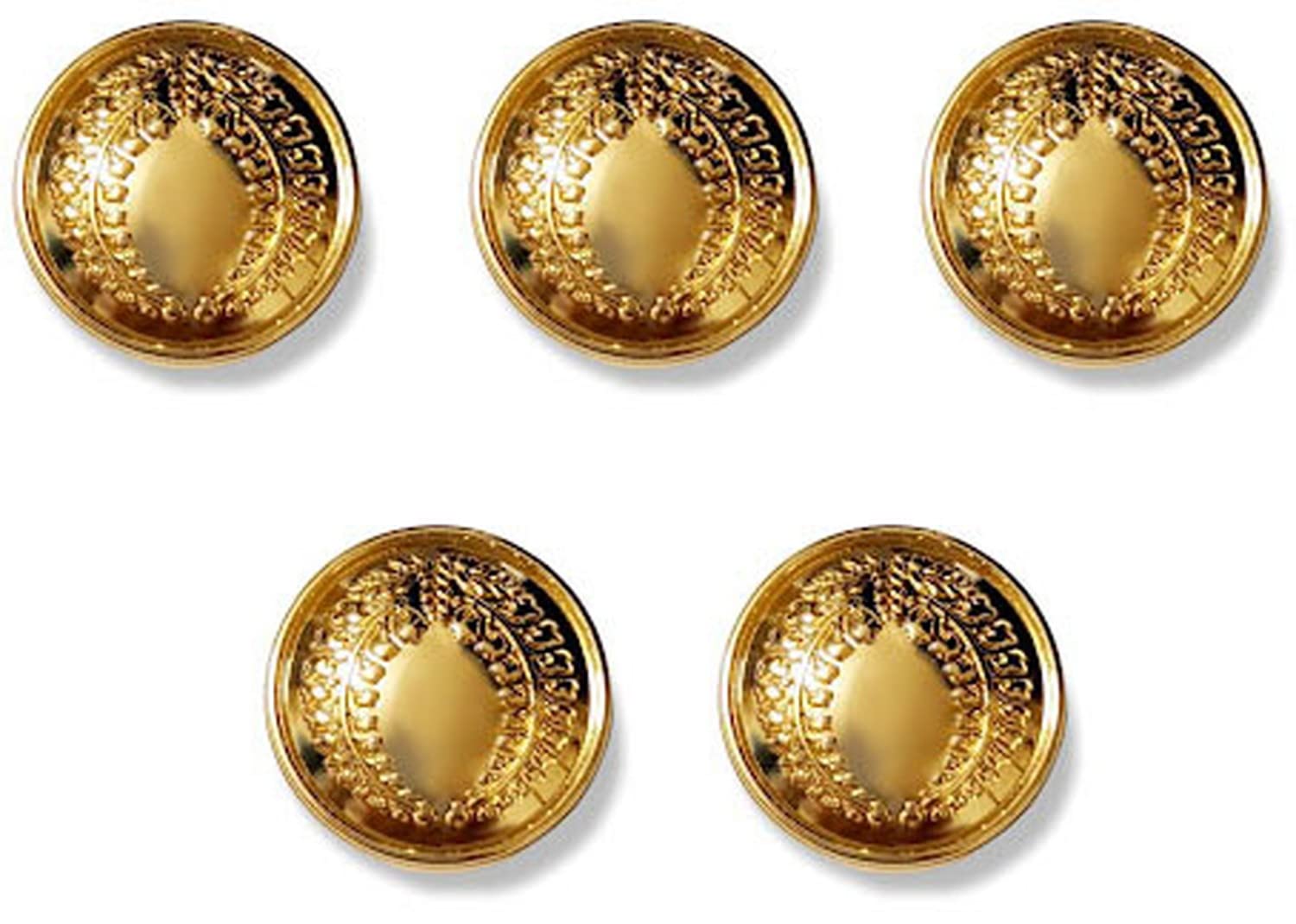 Amazon | 金ボタン 藤の花 家紋 20mm 金属製 5個セット ゴールド