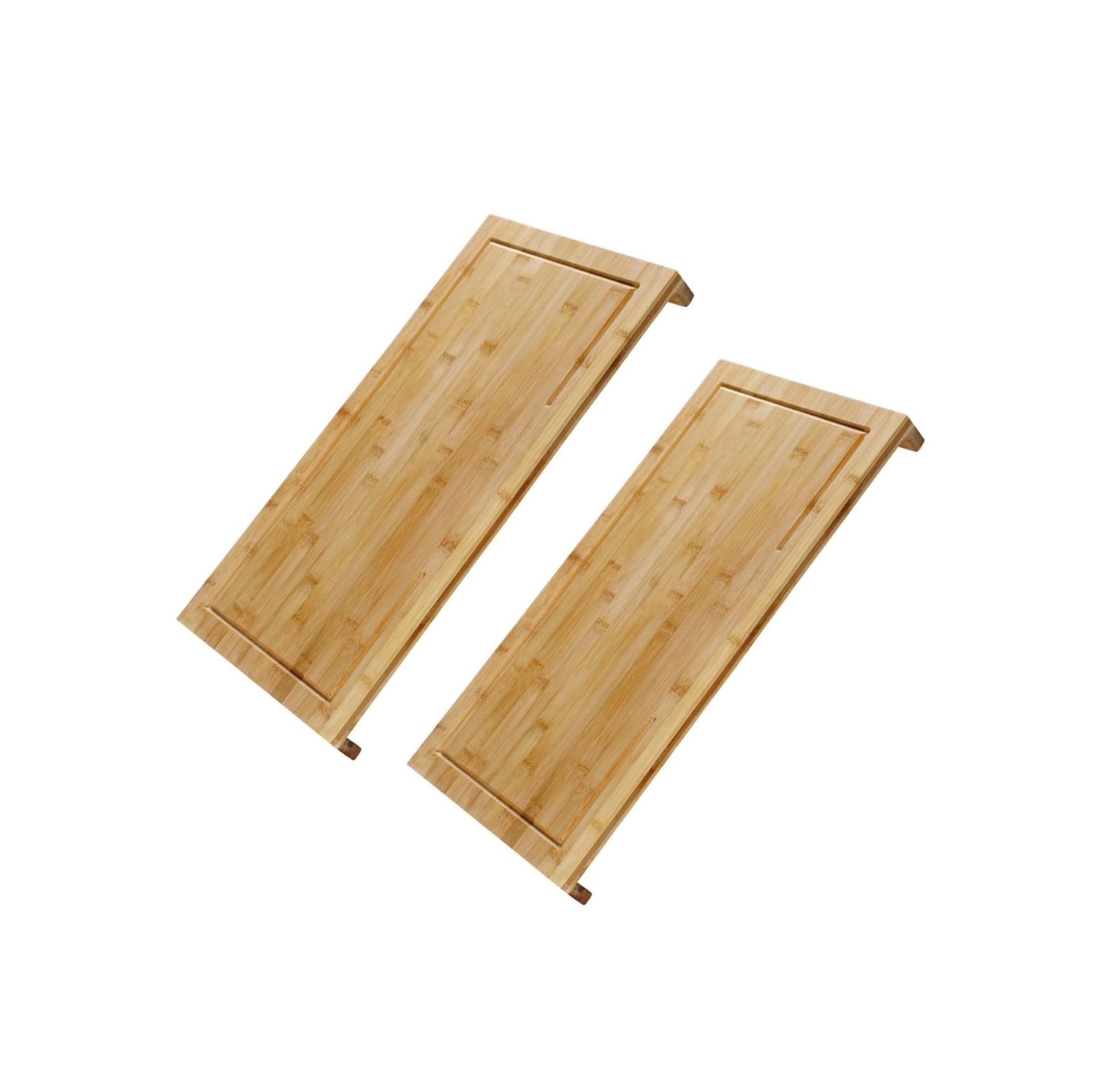 Kesper - 2 Stück Schneide- und Abdeckplatte - Bambusholz - 54 x 28 x 4 cm - große und robuste Herdabdeckung mit Saftrinne - ideal auch als Schneidunterlage oder Servierbrett