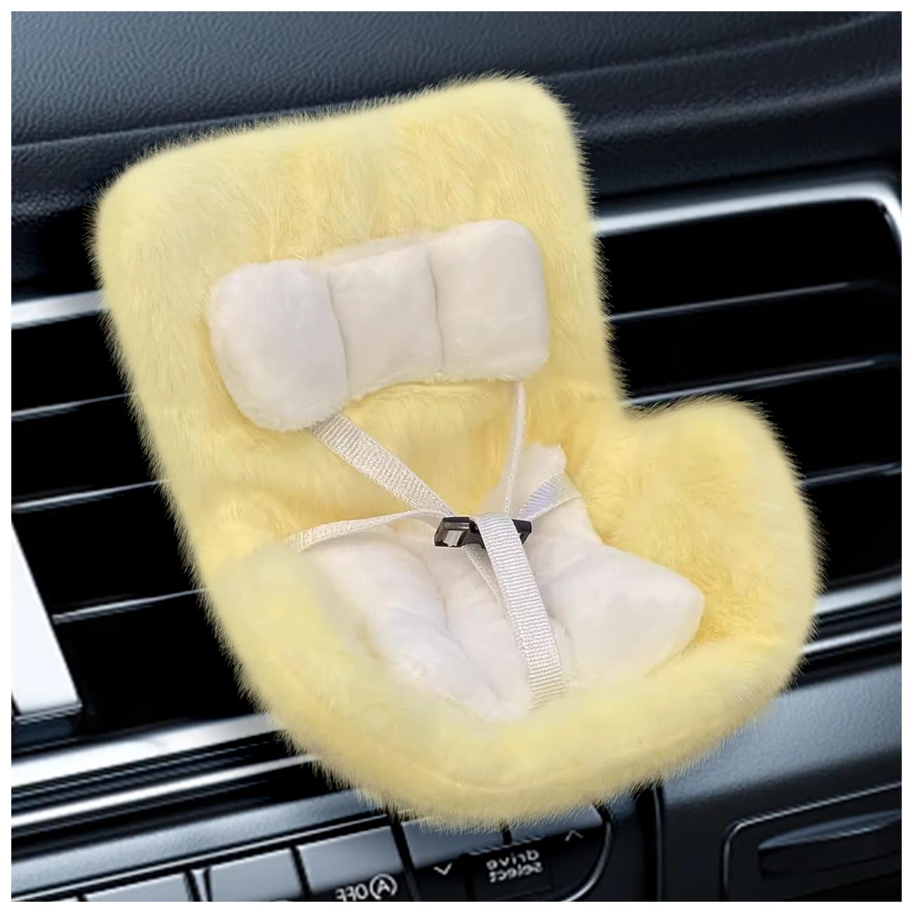EHERDM Car Seat for Plush Dolls Car Air Vent Sofa for 10-17cm Plush Dolls Cotton Dolls Portable Toy Accessories with Seat Leg for Desktop Display