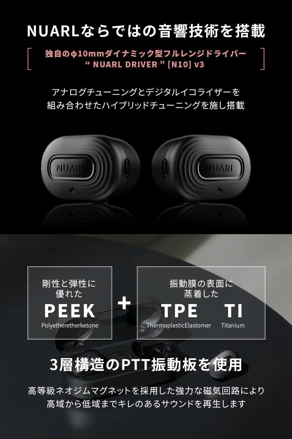 Amazon.co.jp: NUARL N10 Pro 完全 ワイヤレスイヤホン ノイズ