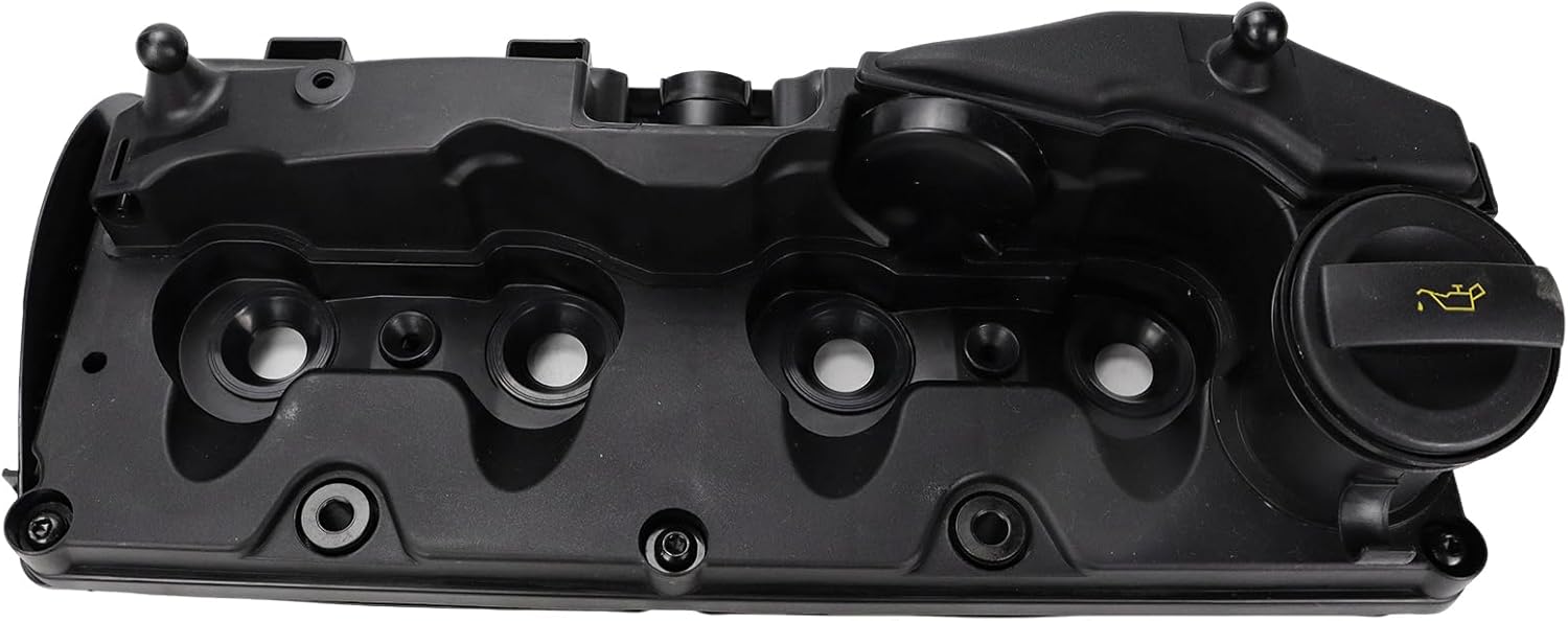 Upgraded Engine Valve Cover with Valve Cover Gasket, Oil Filler Cap and Bolt Compatible with Volkswagen Passat L4 2.0L Diesel (12-14) Replaces 03L103469R, 03L103-469-R