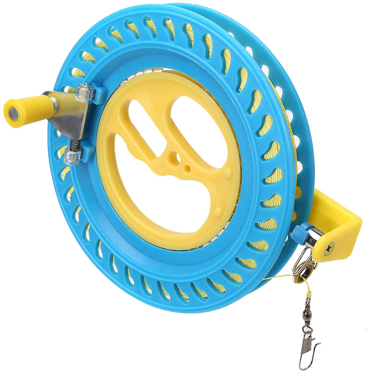 Professional Outdoor Kite String Flight Tool Winder Handle of The Scroll Wheel Lock Kite line Wheel - 6.2in (Blue)