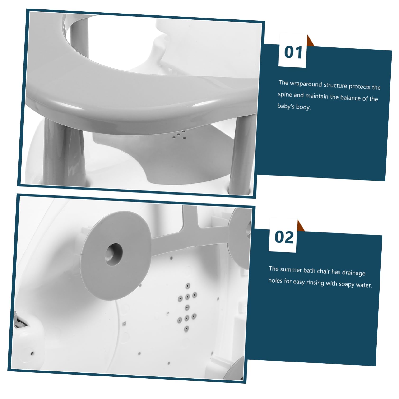 Siège de Bain pour Bébé Antidérapant Chaise de Bain 6 Mois Siège Portable en Tpe