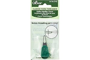 Clover 3142 Yarn Threader Tool for Effortless Threading of Hand Sewing Needles