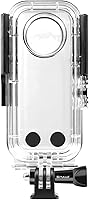 Vista 10 de PULUZ Funda de buceo invisible de 50m/164 pies para Insta360 X3, cubierta impermeable subacuática, carcasa sellada de PC protectora, carcasas