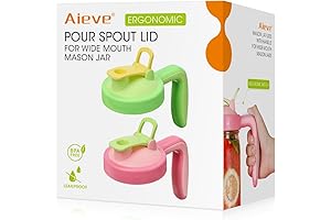 Aieve Delightful Pour Spout Lid for Wide Mouth Mason Jars