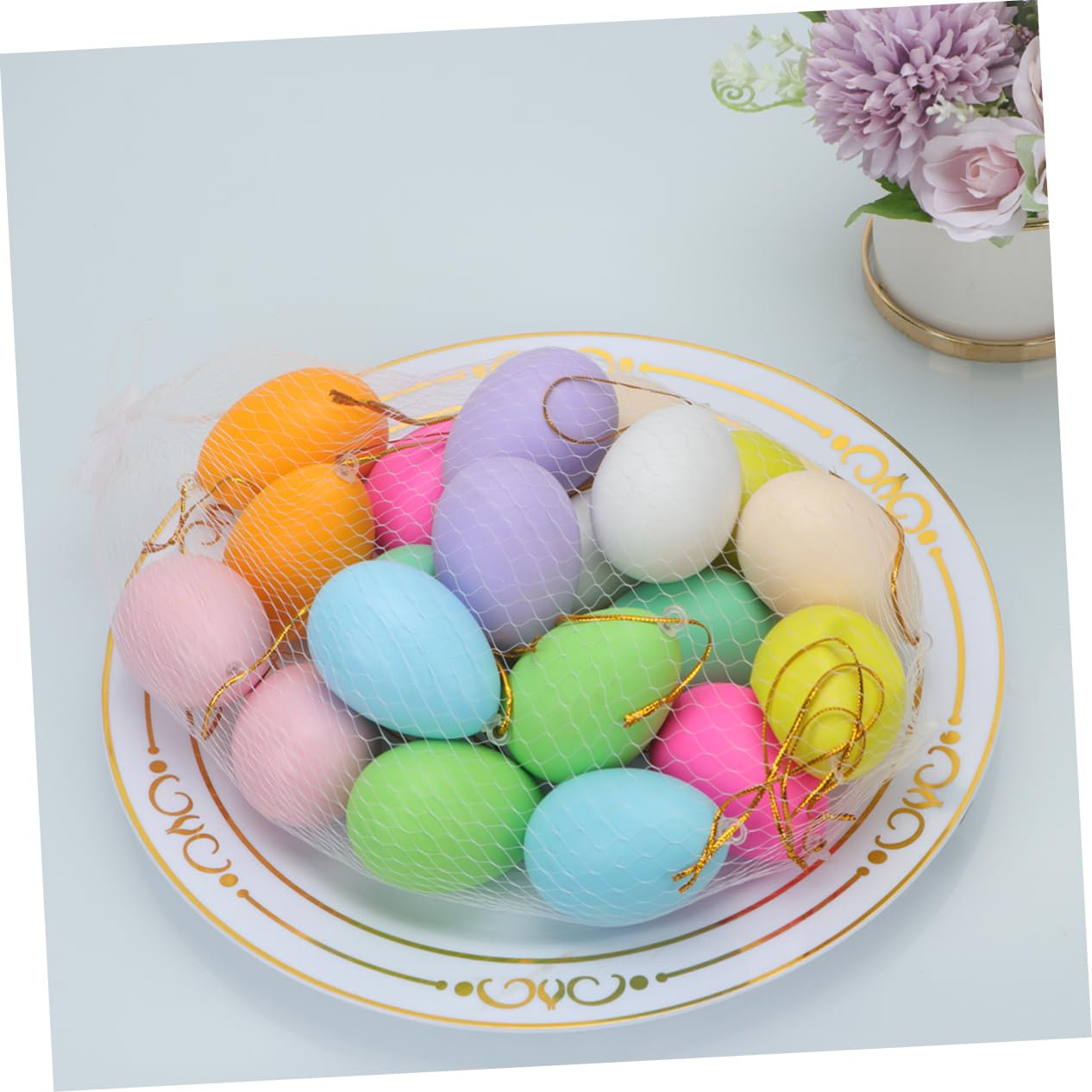 5 Set Uova Artificiali per attività Creative dei Uova Finto Appendibili per Decorazioni Pasquali E Progetti DIY 40 Pezzi*5