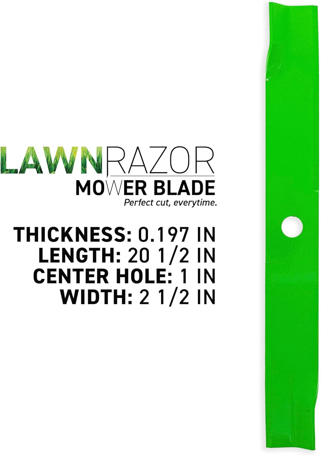 8TEN LawnRAZOR Blade Set for Exmark Lazer Z Pioneer Staris Radius S X DS Series 60 Inch 103-6383-S (High Lift) 3 Pack