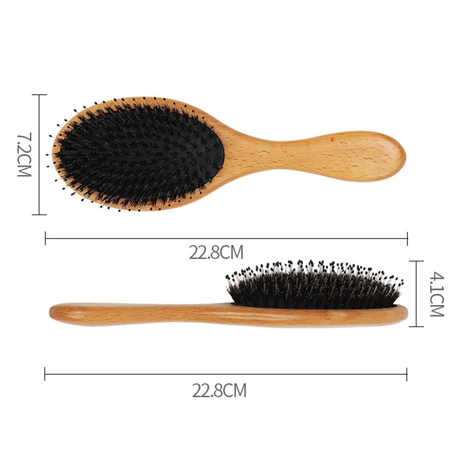 Cepillo para el Cabello con Peine de Masaje, Cepillo antiestático para desenredar cerdas de jabalí, no más cepillos para el Cabello enredado para Cabello Natural Largo, Grueso, Fino y Rizado