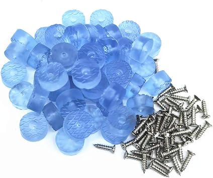 50 Pcs Translucent Cylindrical Shape Furniture Pads Rubber Non Slip Feet Pad for Table Desk Chair Sofa and Cutting Boards