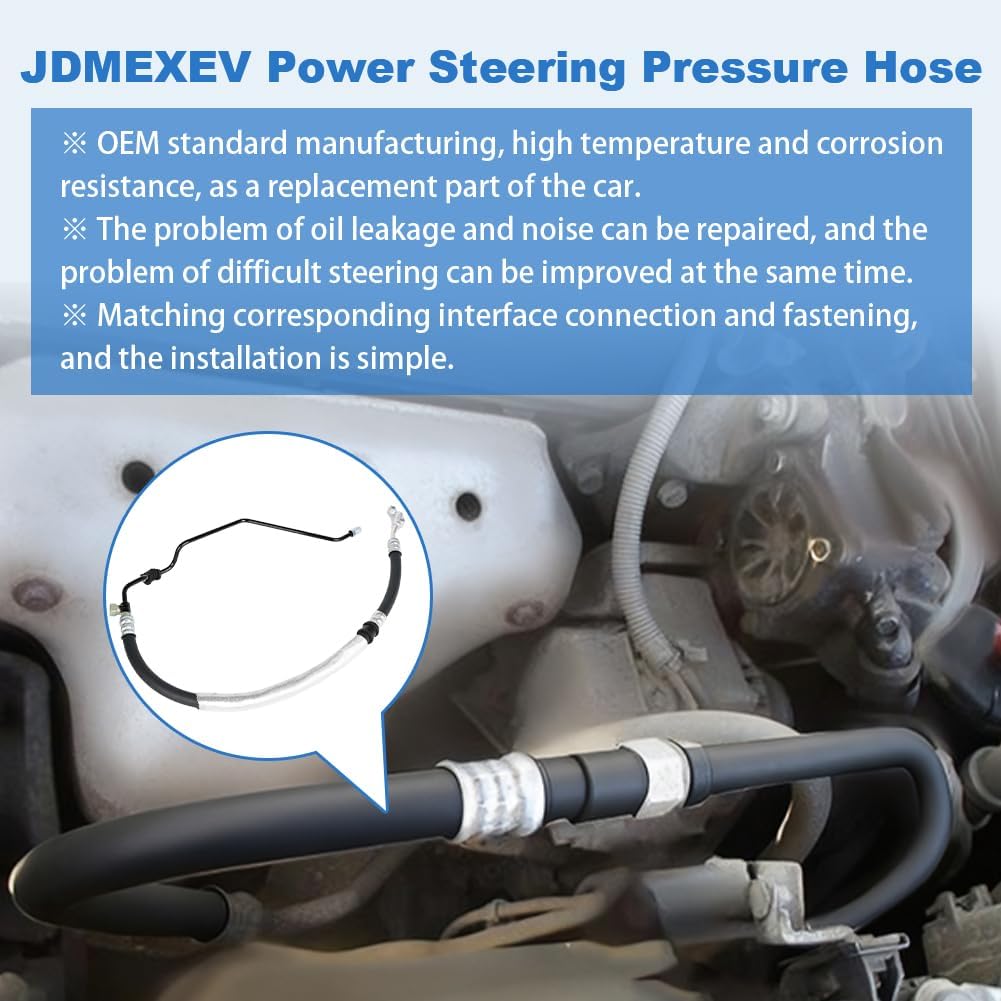 Power Steering Pressure Hose Line Compatible with Honda Odyssey 3.5L V6 2008 2009 2010, Replacement for 3401201, 53713-SHJ-A02