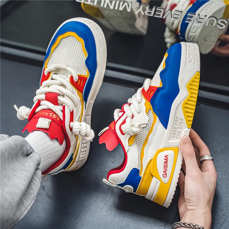 Men's Breathable Running Shoes, Non-Slip Sports Fashion Sneakers, Mesh Fitness Casual Sneakers, Size 6.5-103