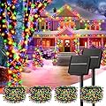 Minetom Solar String Lights for Outside, 4 Pack Total 160FT 400 LED Solar Christmas Lights Outdoor with 8 Modes, Solar Lights Outdoor Waterproof,Solar Christmas String Lights for Tree House,Multicolor