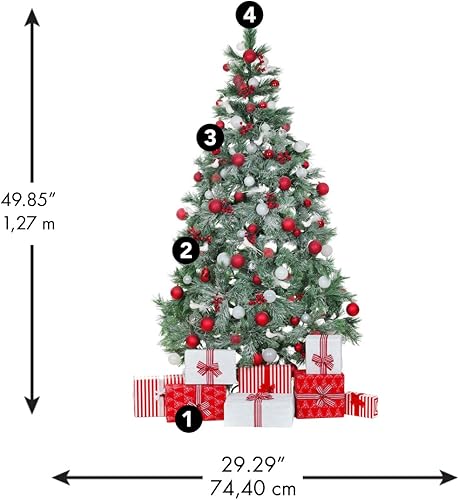 Miniatura 3 de RoomMates RMK4838GM - Calcomanías de pared gigantes para árbol de Navidad con tira de luces