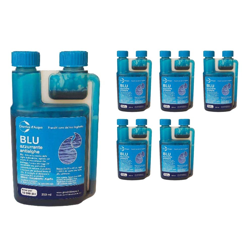 6 Pezzi Blu Azzurrante per Laghetto Antialghe Dose per 60000 Litri