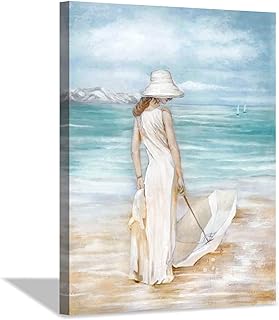 Hardy Gallery Abstract Beach Artwork Ocean Picture: Modern Women & Umbre...