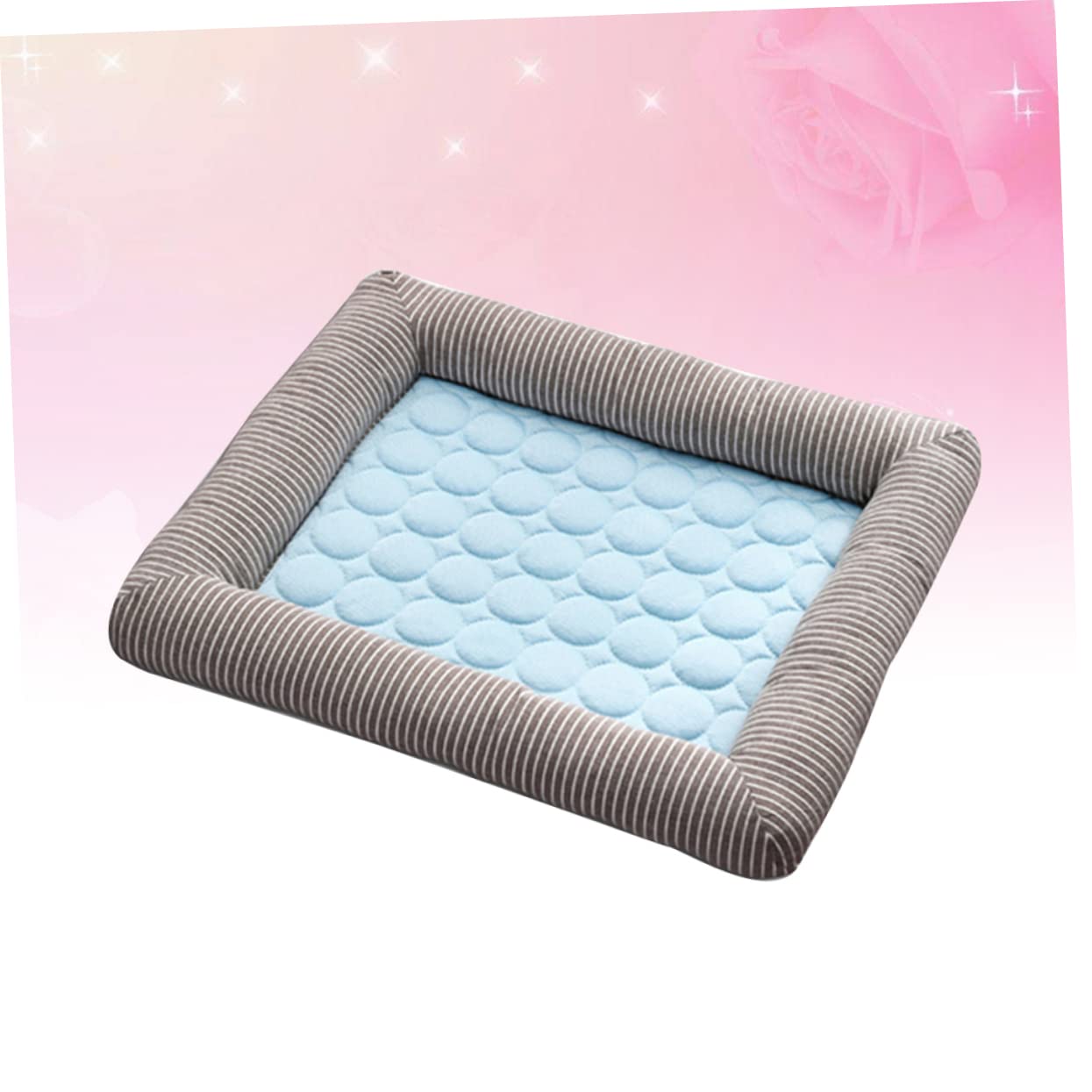 INOOMP Cuscino Rinfrescante in Tela e Cotone Blu per Gatti e Animali Domestici Calda Lavabile e Sfoderabile per e Decorazione Casa
