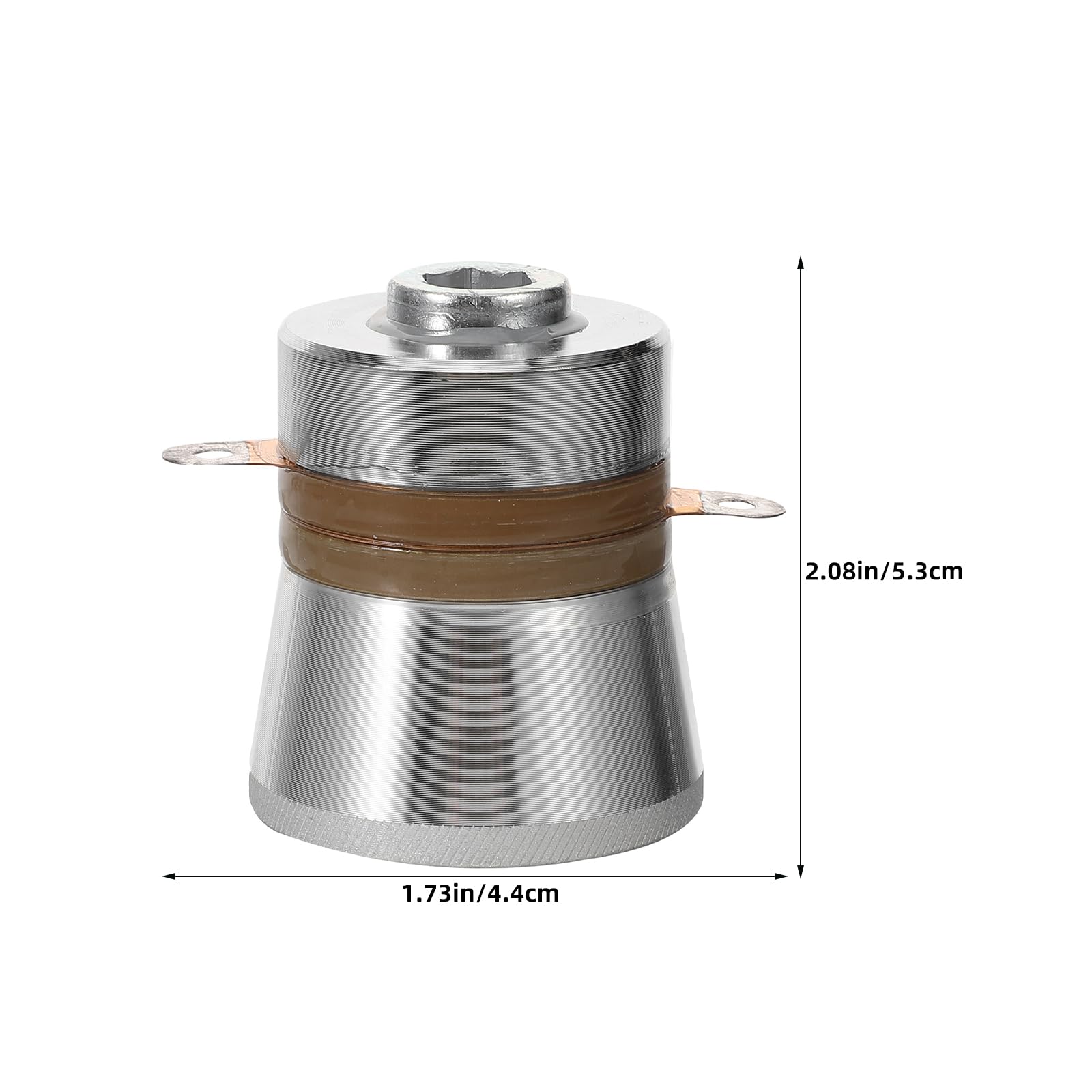 2 Pezzi Testina Trasduttore Ultrasuoni 40 Khz 50 W Pulitore ad Ultrasuoni Parte di Ricambio Piezoelettrica per Pulizia Serbatoi e Laboratorio Industriale