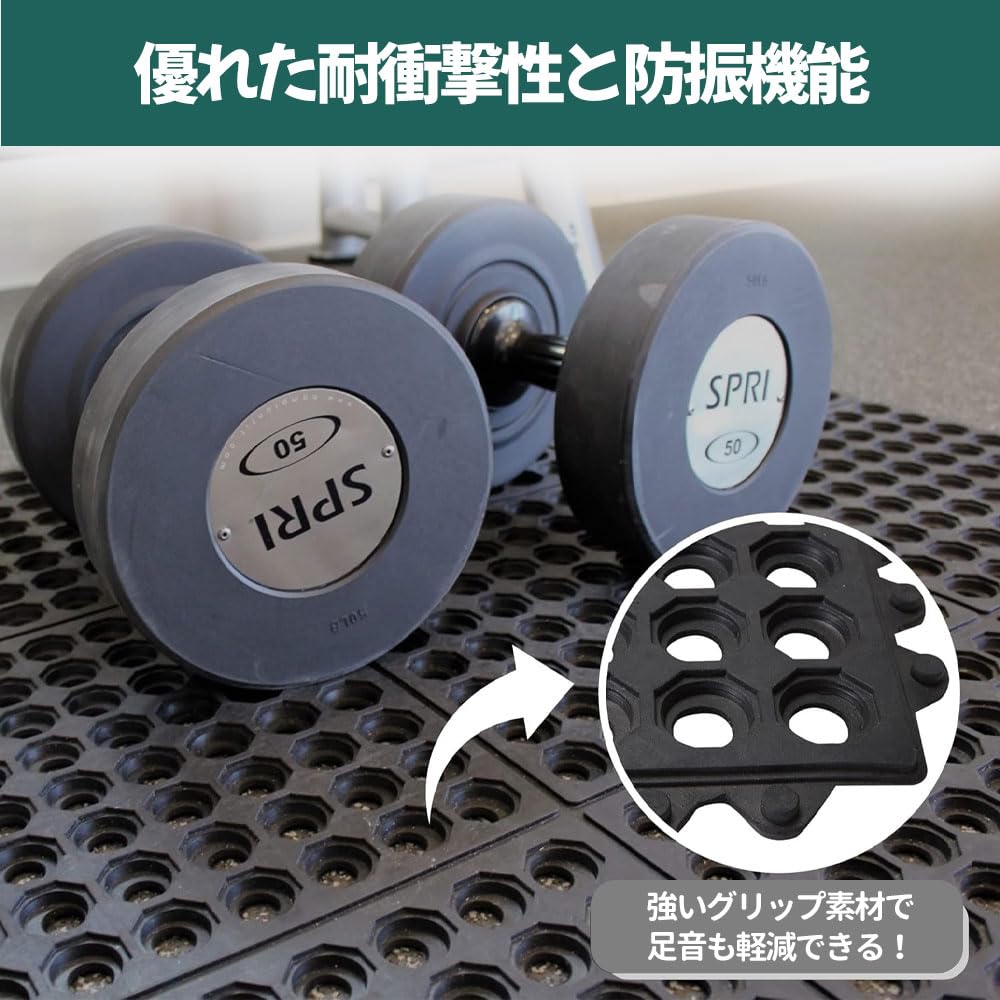 Amazon.co.jp: 滑り止めマット 穴あき ゴムマット 屋外 すべり止め