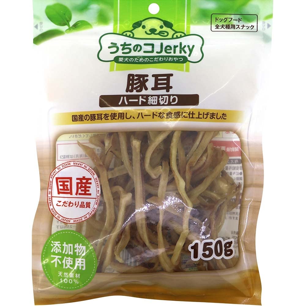 Amazon | 豚耳ハード細切り150g | ドギーマン | 牛耳・豚耳・羊