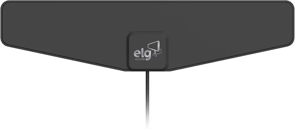 ELG, HDTVSLIM50, Antena Digital Interna para TV Falcon, Compatível com Sinal Analógico e Digital, Cabo de 10m, Ganho de 7dB, Alcance 60km, Cinza