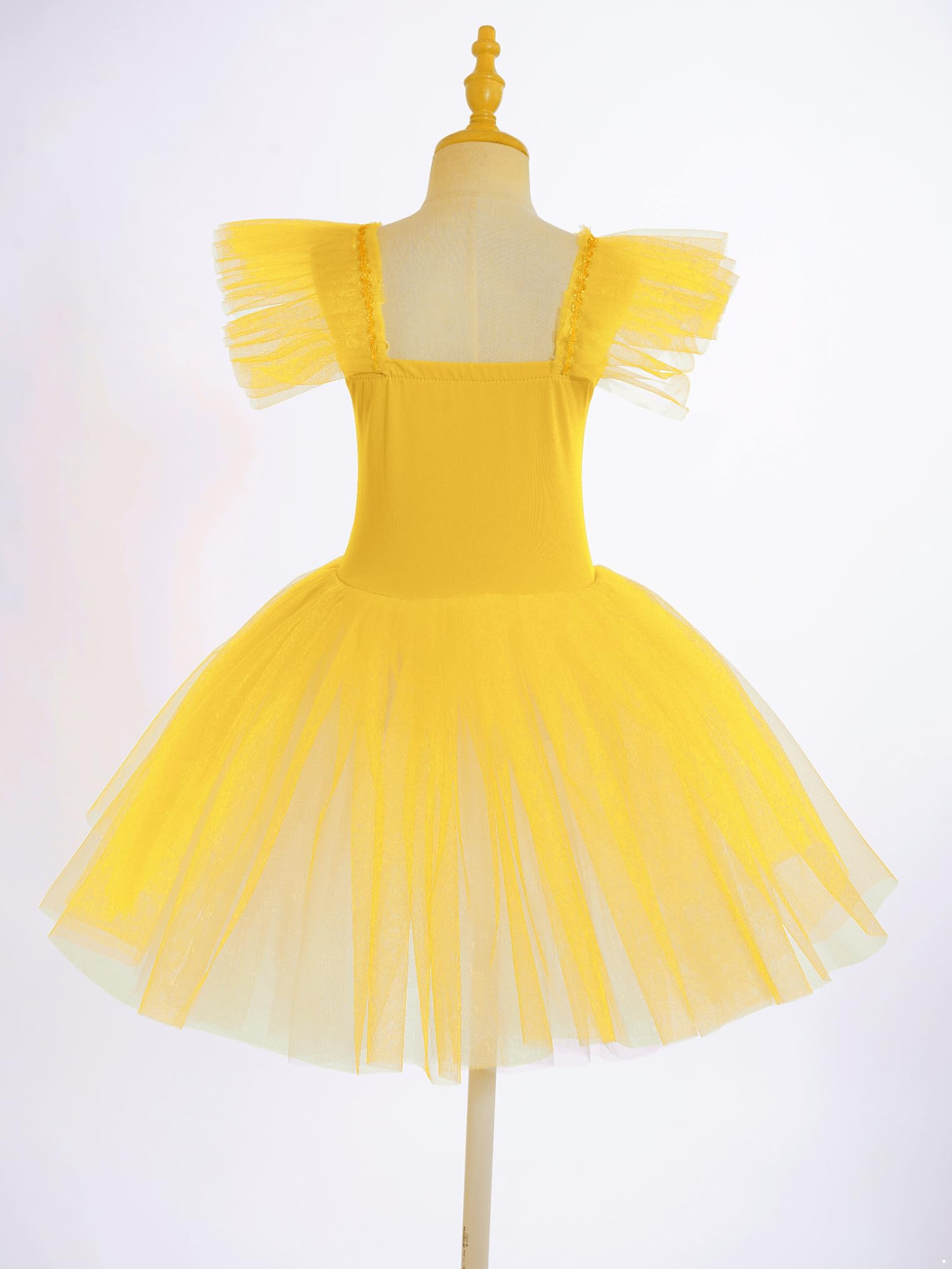 Freebily Vestito Tutu da Balletto per Ballo Bambina Ragazza Vestito da Danza Classica Ballerina Body da Pattinaggio Artistico + Copricapo Abito da Ballo Latino Ginnastica